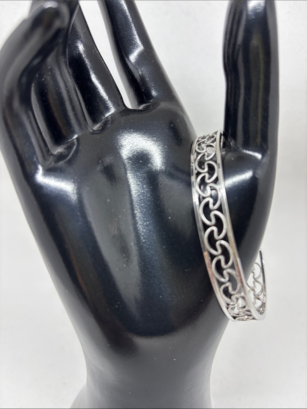 Vintage Krementz silver mushroom cuff bracelet